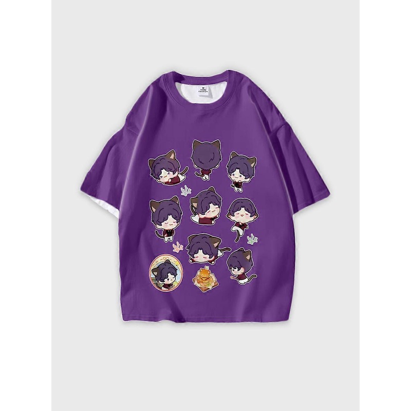 T-shirt round neck Role Pattern loose short sleeve JW2997