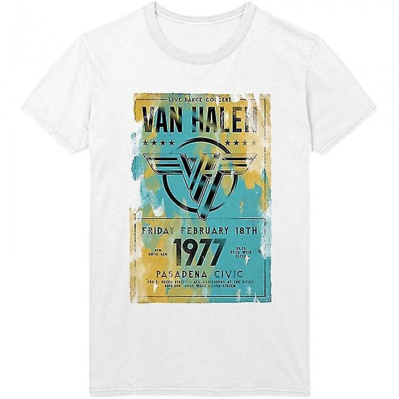 Van Halen Unisex Adult Pasadena ’77 T-Shirt