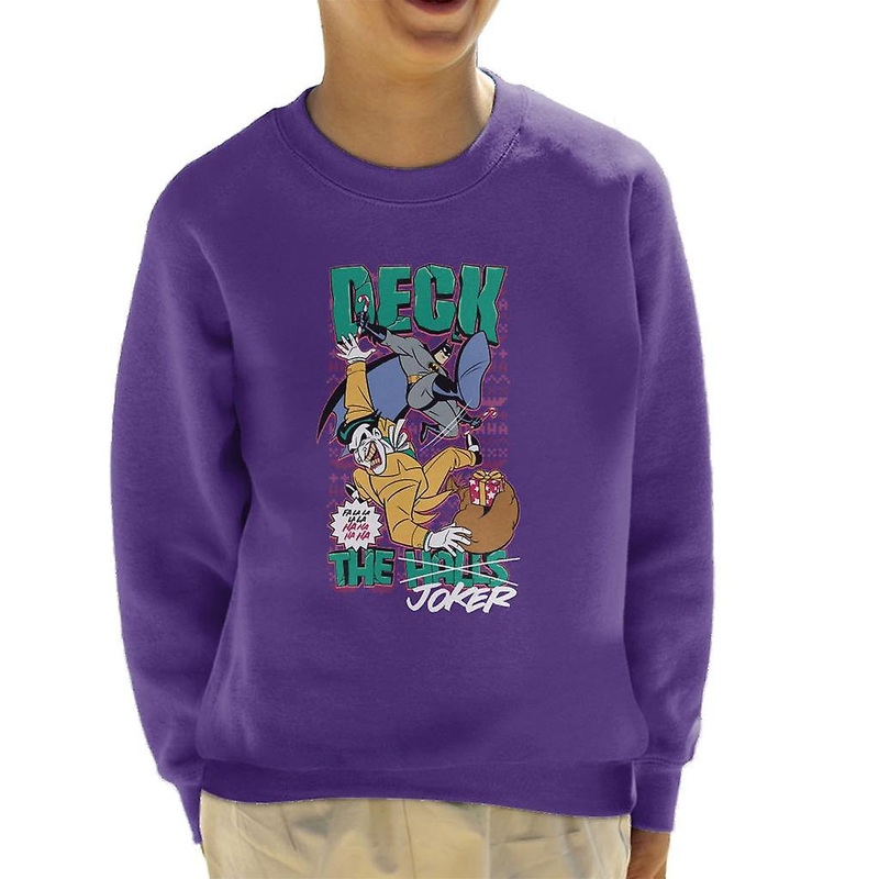 Batman Christmas Deck The Joker Kid’s Sweatshirt