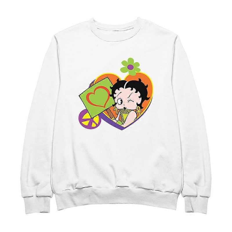 Betty Boop Hippy Heart Sign Men’s Sweatshirt