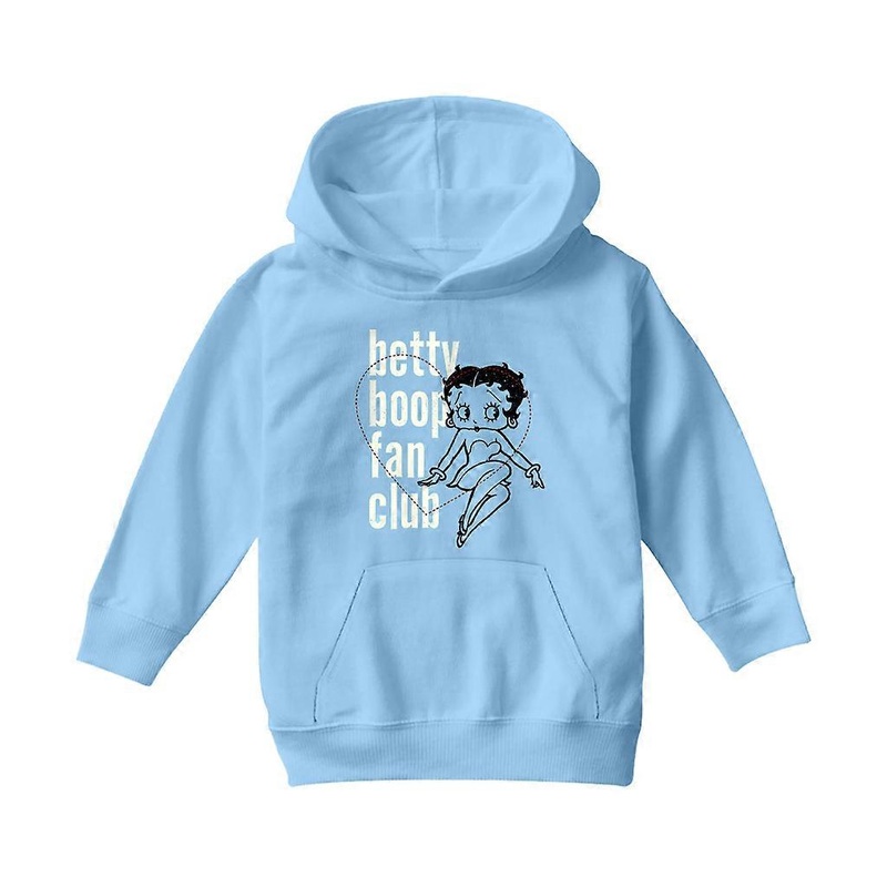 Betty Boop Pinstripe Heart Fan Club Kid’s Hooded Sweatshirt