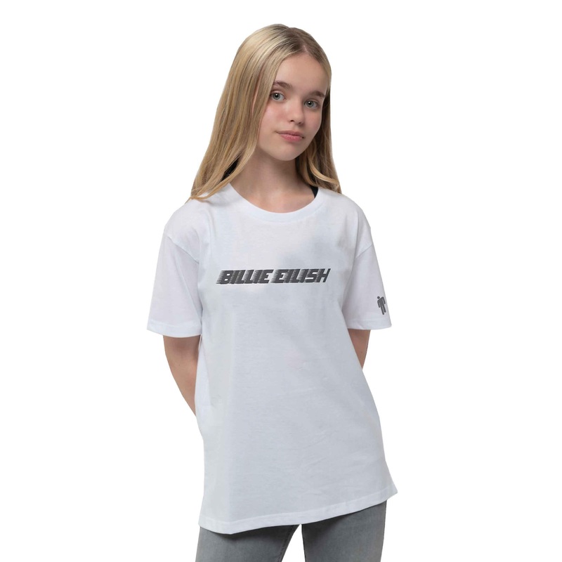 Billie Eilish Kids  Black Racer Logo T Shirt