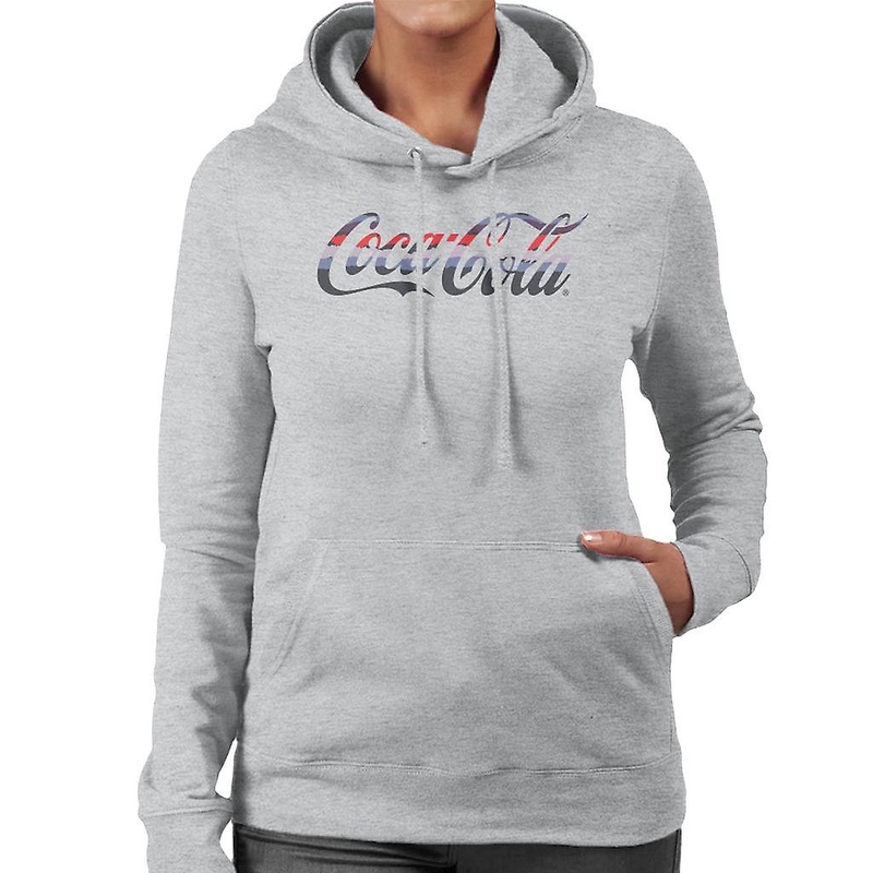 Coca Cola Horizon Stripe Logo Women’s Hooded Sweatshirt