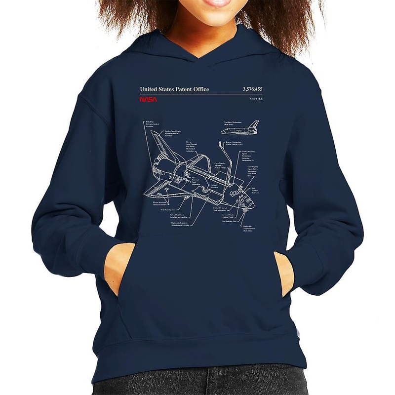 NASA Space Shuttle Blueprint Kid’s Hooded Sweatshirt