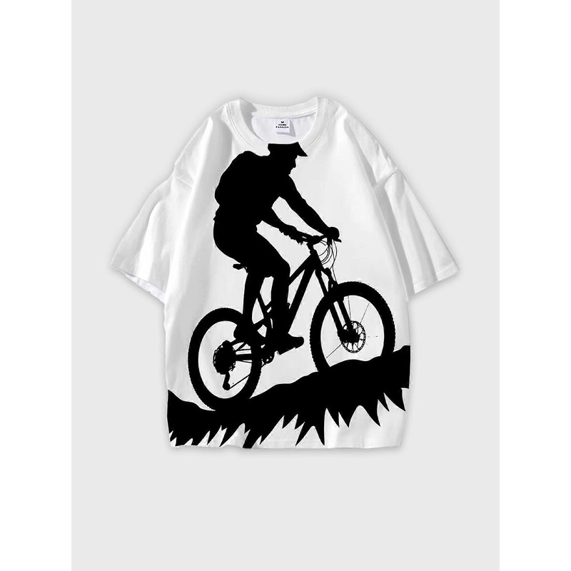 T-Shirt Short Sleeve Round Neck, Summer Casual Loose Graphic Tee, Unisex Pattern U2241