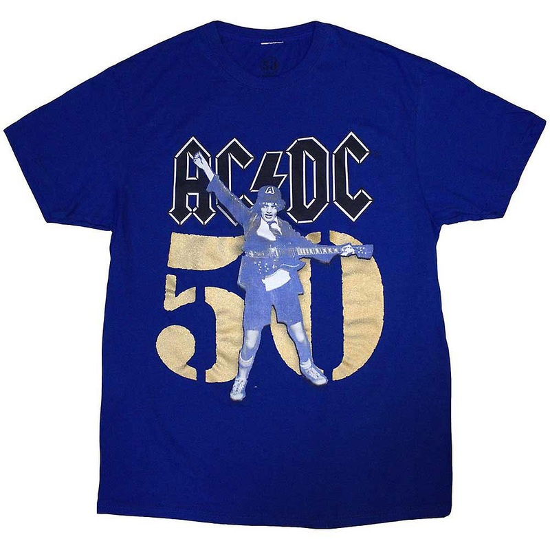 AC/DC Gold Fifty Years Logo T Shirt