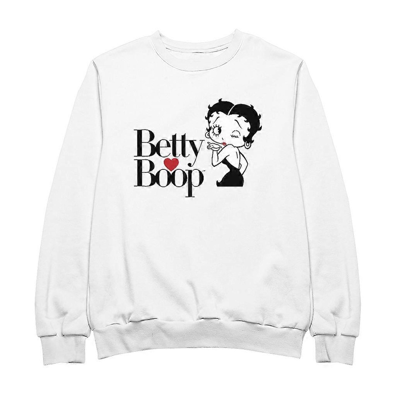 Betty Boop Blowing Kiss Heart Men’s Sweatshirt