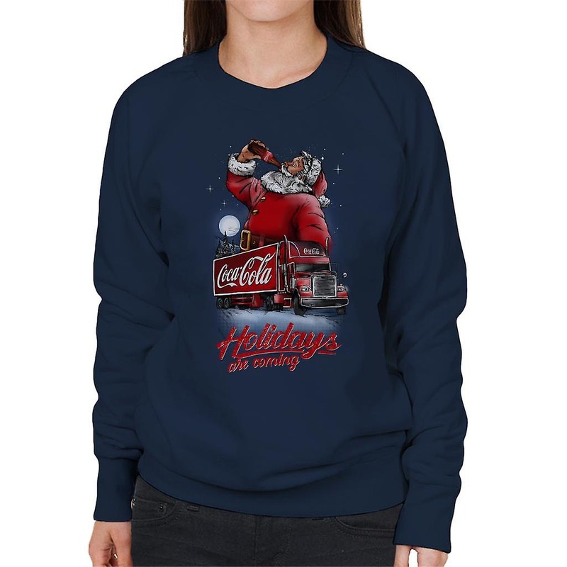 Coca Cola Santa And Truck Holidays Are Coming Women’s Sweatshirt