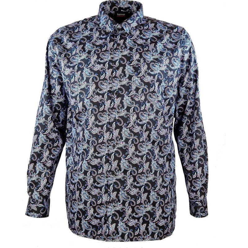 Espionage Mens Paisley Print Big & Tall Long Sleeve Shirt