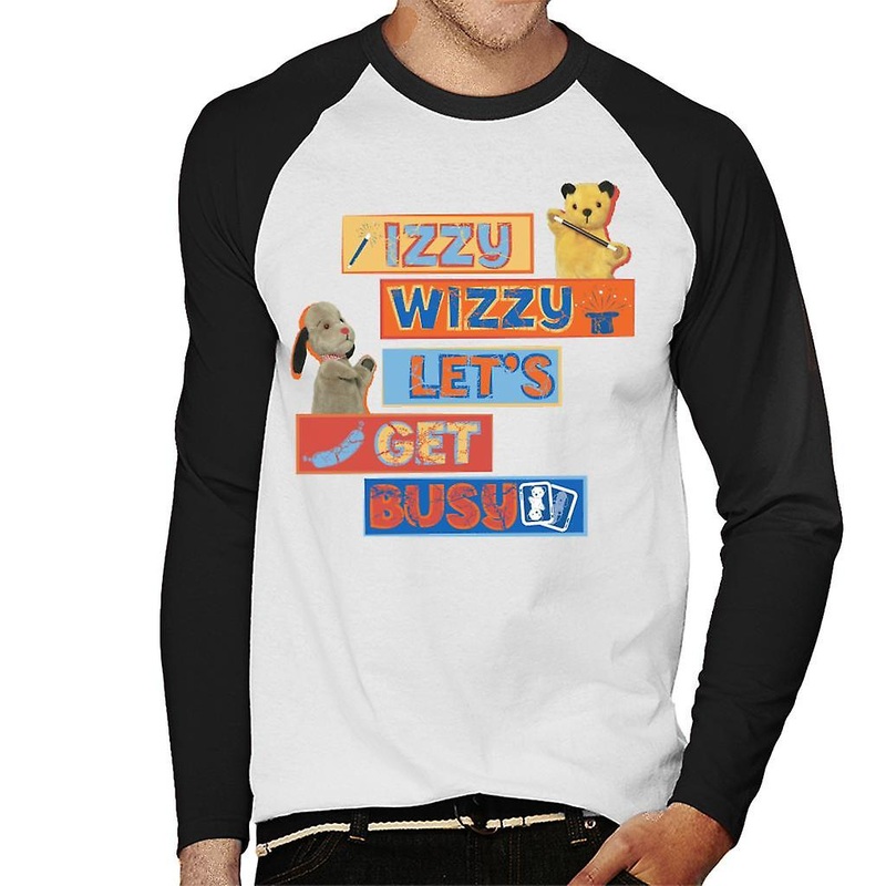 Sooty Izzy Wizzy Let’s Get Busy Men’s Baseball Long Sleeved T-Shirt