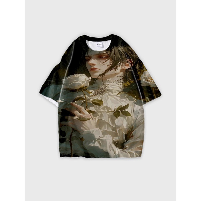 T-Shirt Round Neck, Loose Short Sleeve Black Butler SebastianMichaelis Graphic Tee, Unisex Summer Casual Top U1099