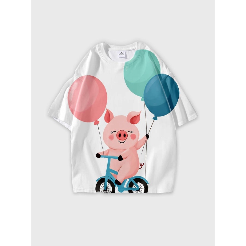 T-Shirt Short Sleeve Round Neck, Summer Casual Loose Graphic Tee, Unisex Pattern W2365