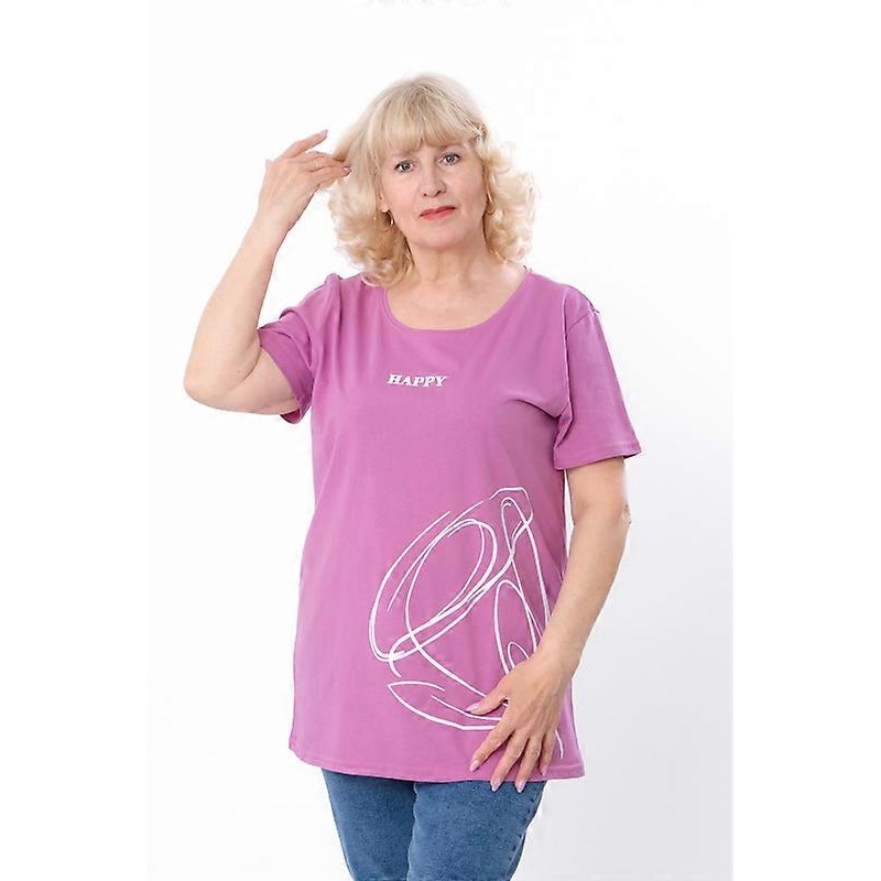 Womens Plus-Size Cotton Jersey T-Shirt  Stylish Print & Comfortable Fit, Summer,  HC 8200-001-33