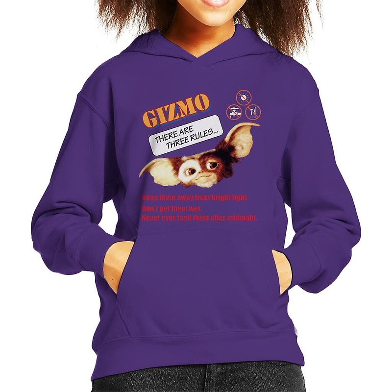 Gremlins Gizmo There Are Three Rules Kid’s Hooded Sweatshirt