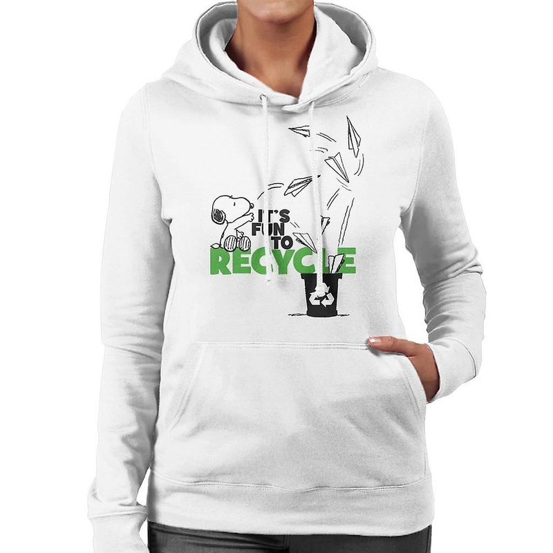 Peanuts Snoopy Its Fun To Recycle Women’s Hooded Sweatshirt