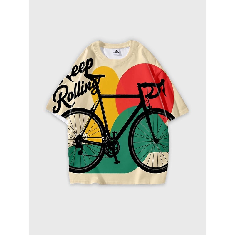 T-Shirt Short Sleeve Round Neck, Summer Casual Loose Graphic Tee, Unisex Pattern W2780