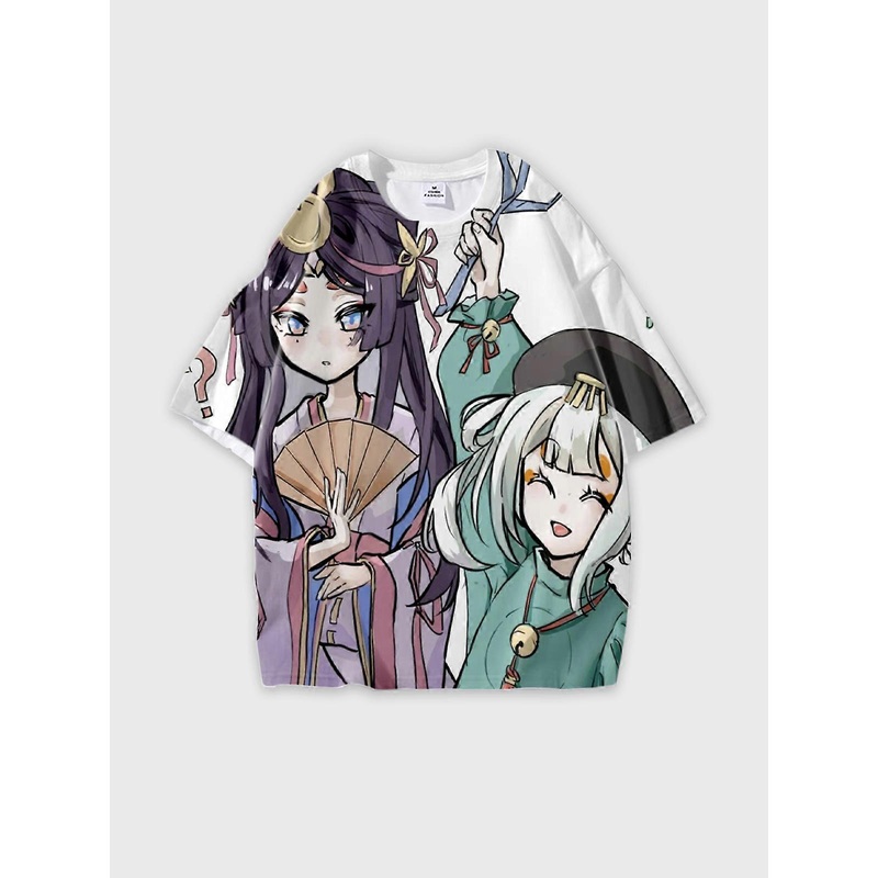 T-Shirt Short Sleeve Round Neck, Summer Casual Loose Graphic Tee, Unisex The Onmyoji V307
