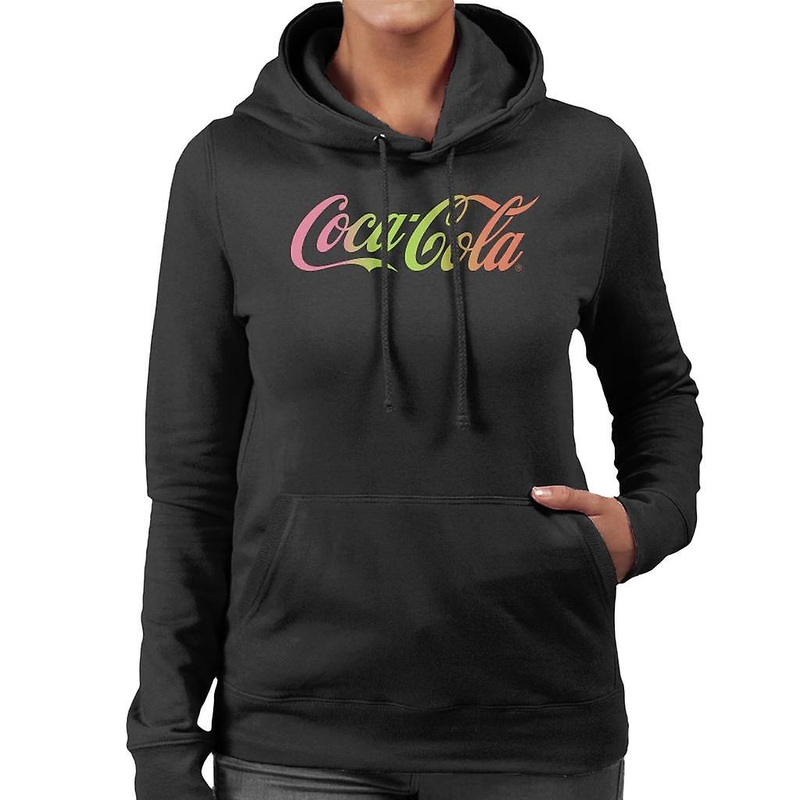 Coca Cola Rainbow Gradient Logo Women’s Hooded Sweatshirt