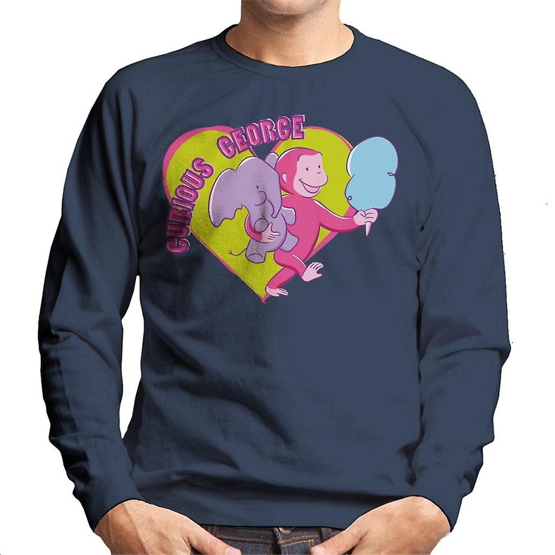 Curious George Carnival Heart Men’s Sweatshirt
