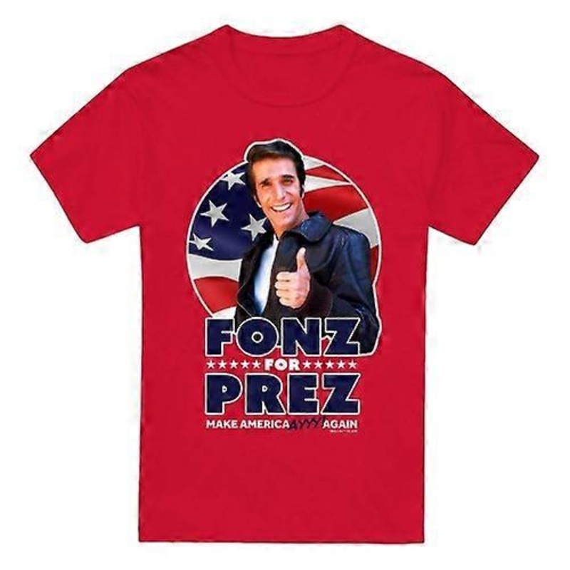 Happy Days Mens Fonz for Prez T-Shirt
