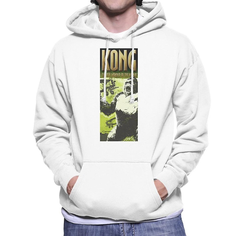 King Kong Being Swarmed By Biplanes The 8th Wonder Of The World Men’s Hooded Sweatshirt