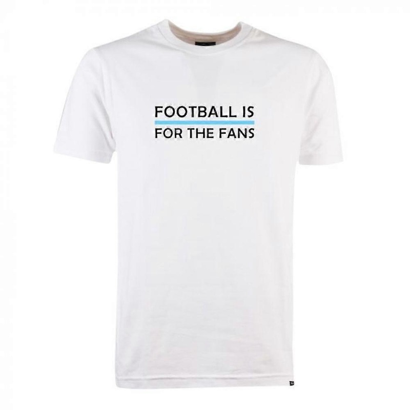 Sky Blue Football is for the Fans – White T-Shirt