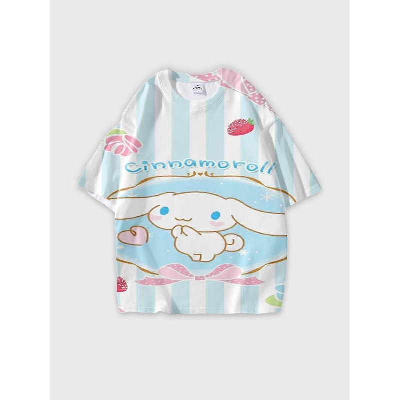 T-shirt round neck Cartoon Role Pattern loose short sleeve JW939