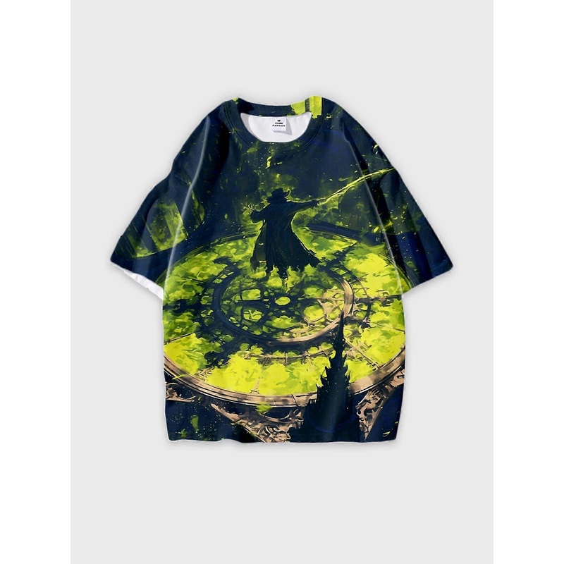 T-Shirt Short Sleeve Round Neck, Summer Casual Loose Graphic Tee, Unisex Black Butler under taker U1128