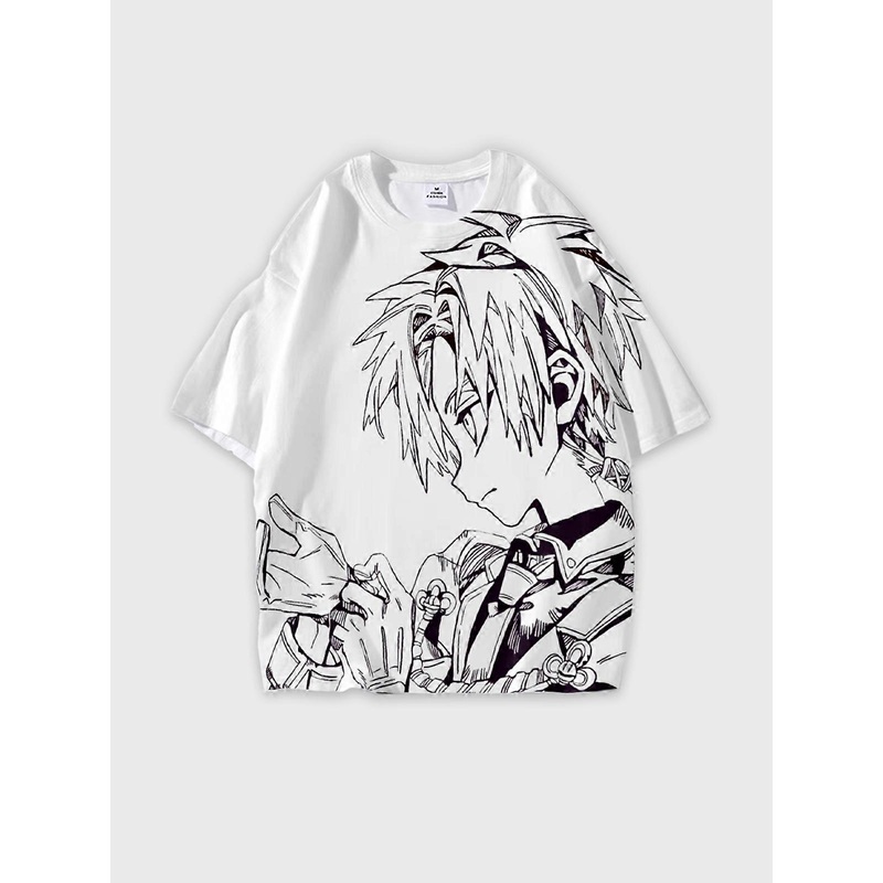 T-Shirt Short Sleeve Round Neck, Summer Casual Loose Graphic Tee, Unisex The Toilet-bound Hanako-kun W2294