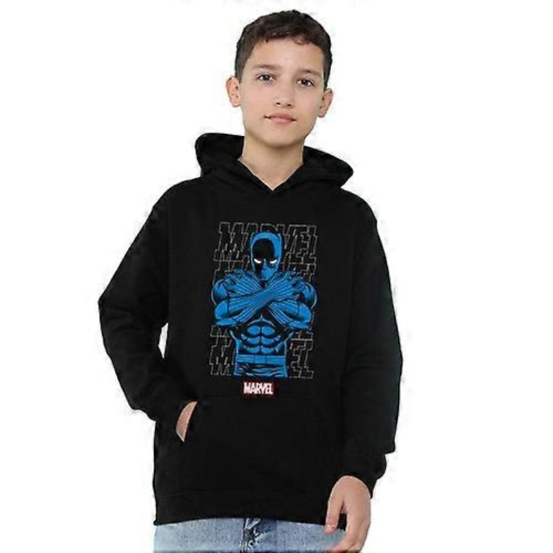Black Panther Childrens/Kids Stripe Hoodie