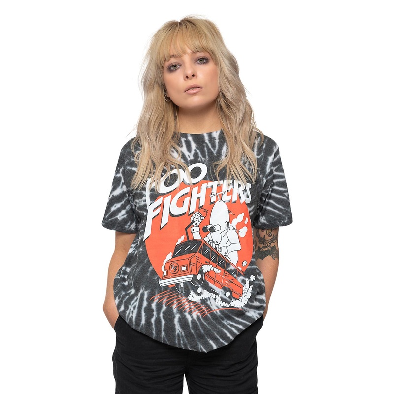 Foo Fighters Speeding Bus Dye Wash T Shirt