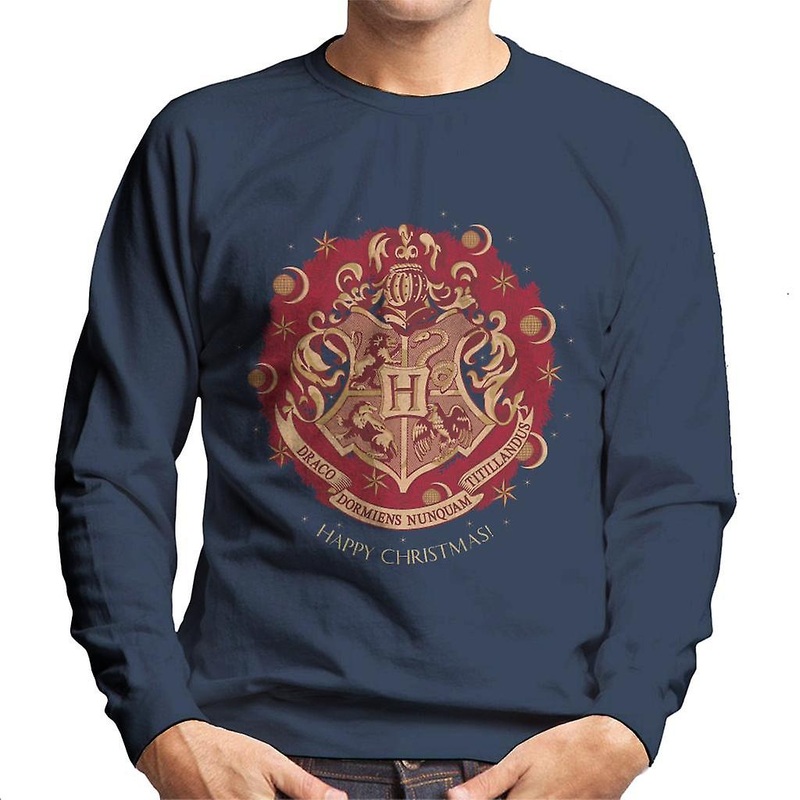 Harry Potter Christmas Hogwarts Crest Men’s Sweatshirt