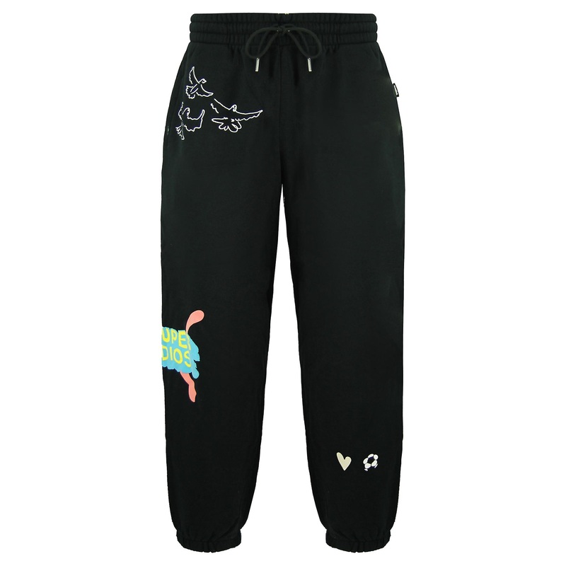 Puma x Kidsuper Studios Stretch Waist Black Mens Graphic Joggers 598991 01