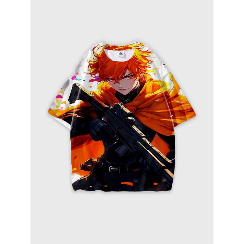 T-Shirt Short Sleeve Round Neck, Summer Casual Loose Graphic Tee, Unisex Pattern W2091