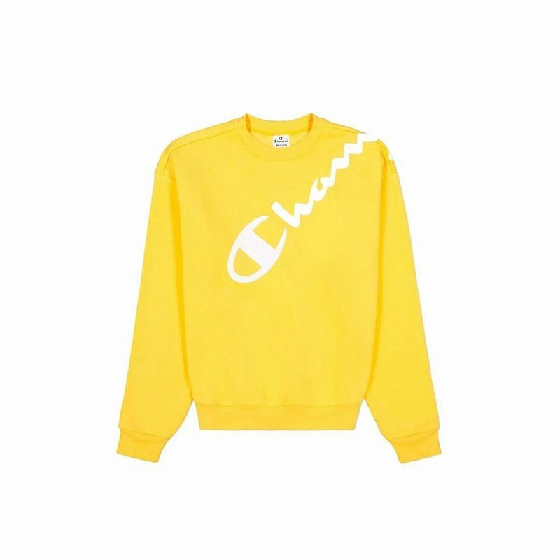 Womens Sweatshirt without Hood Champion Yellow