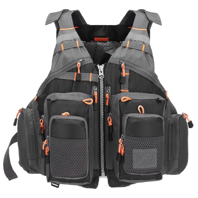 Anglerweste Outdoor Angeln Weste EPE Schaum Sicherheit Jacke Schwarz