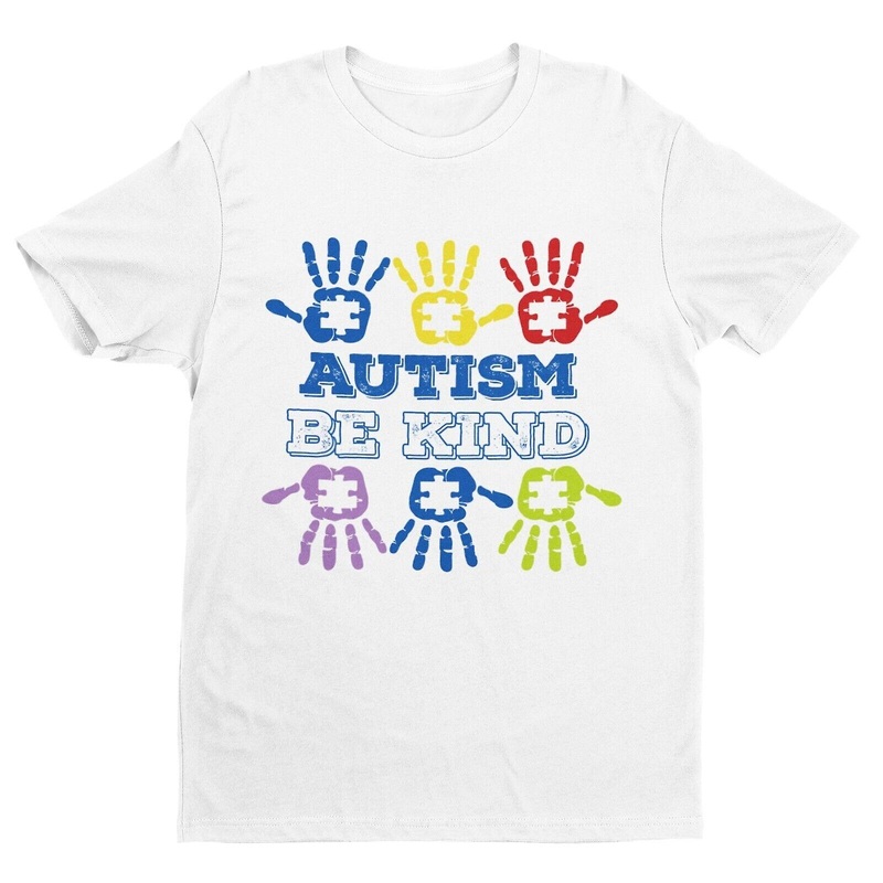 Autism Awareness And Support T Shirt Be Kind Handprints Jigsaw Love Different