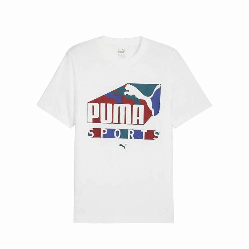 Mens Short Sleeve T-Shirt Puma White