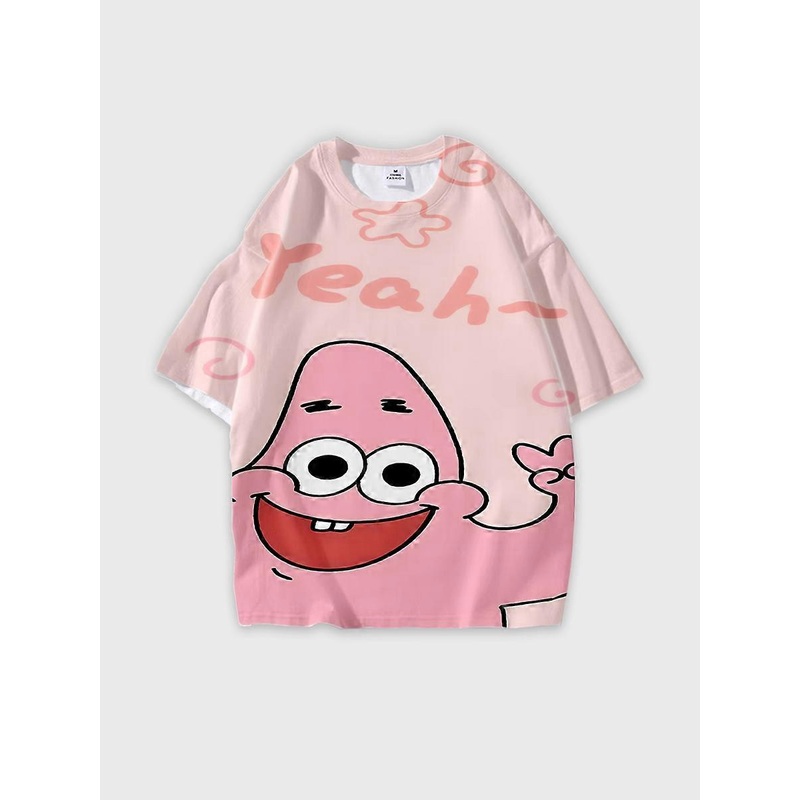 T-shirt short sleeve round neck summer casual loose D415