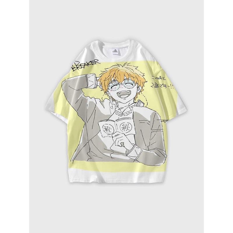 T-Shirt Short Sleeve Round Neck, Summer Casual Loose Graphic Tee, Unisex The WIND BREAKER W683