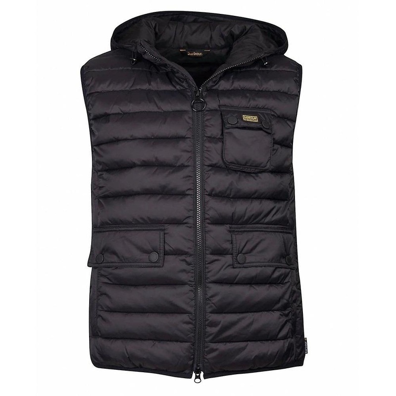 Barbour International Men’s Black Ouston Hooded Gilet.