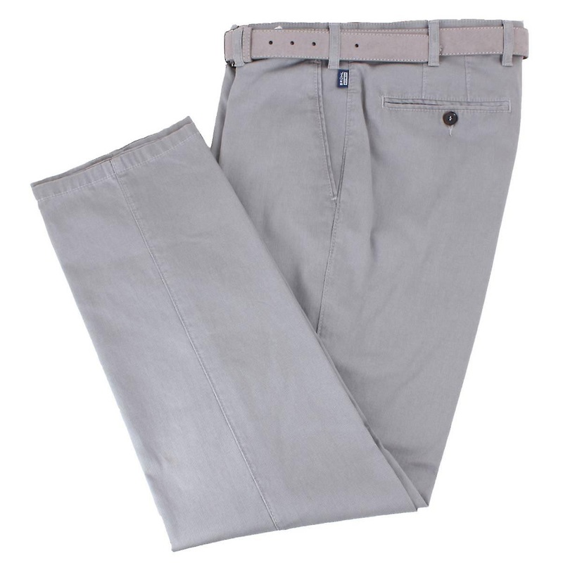 BRUHL Parma B Textured Cotton Chinos – Grey
