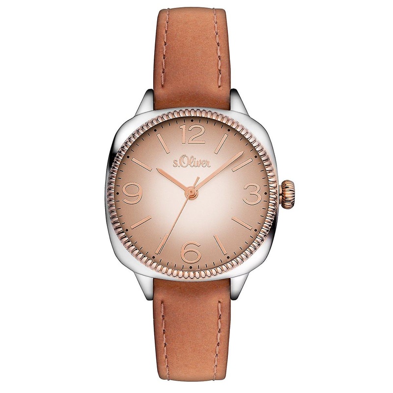 s.Oliver ladies wrist watch analog quartz leather SO-15135-LQR