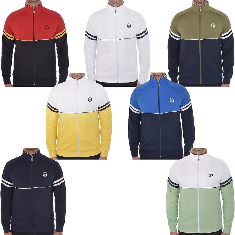 Sergio Tacchini Mens Orion Casual Retro Full Zip Tracksuit Track Jacket Top