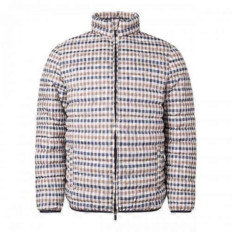 Aquascutum Mens Checked Mock Neck Active Padded Jacket