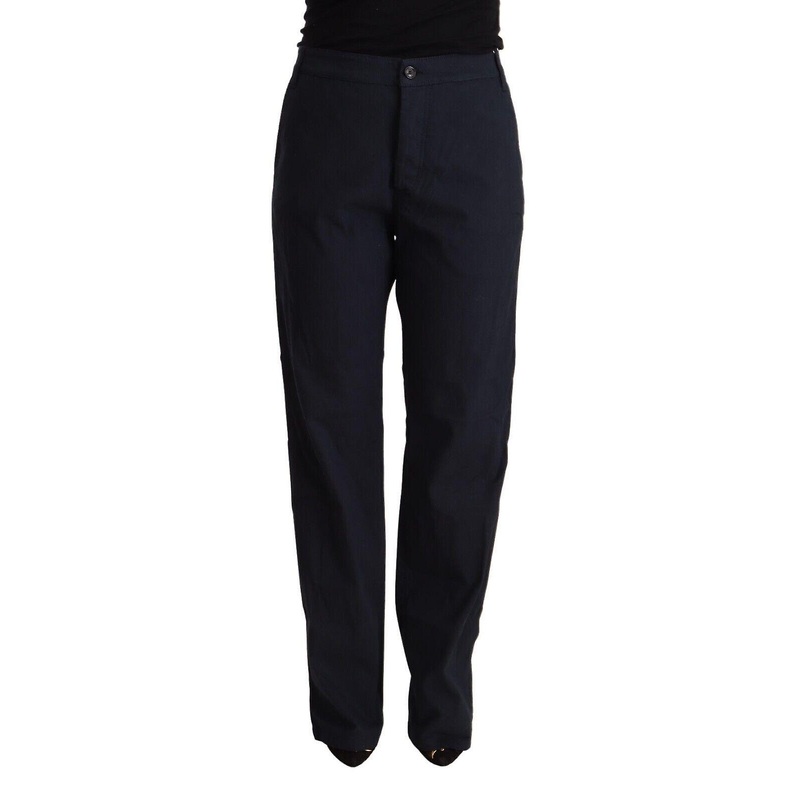 Exte Women’s Black High Waist Tapered Cotton Pants