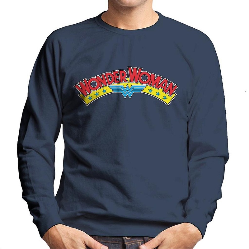Wonder Woman Blue Stars Logo Men’s Sweatshirt