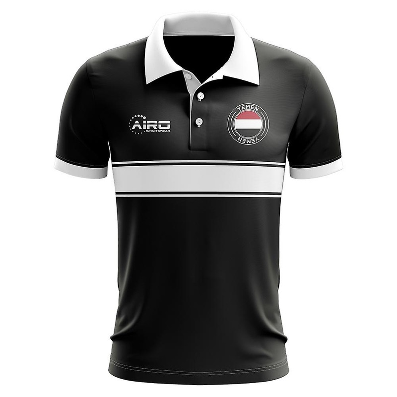 Yemen Concept Stripe Polo Shirt (Black) – Kids