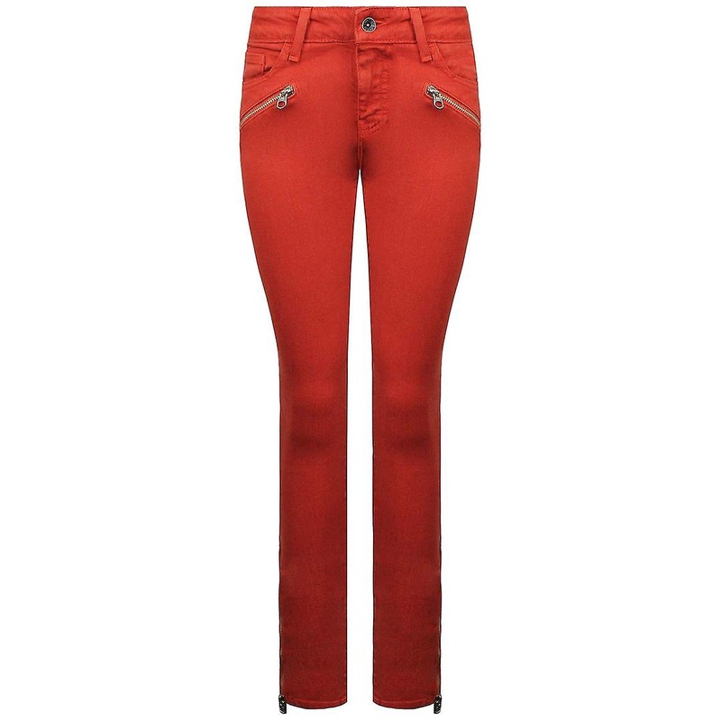 Vans Off The Wall Low Waist Red Womens Skinny Denim Jeans VN 0X7G4MO
