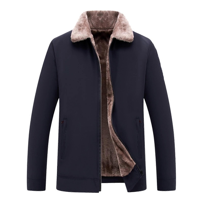 Winter Jacket Men’s Thick Parka Lightweight Softshell Coat Quilted Sporty Outdoor Jacket A4 Blau L